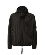 CP COMPANY 107A TAYLON L HOODED OVERSHIRT IN BLACK