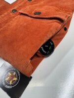 CP Company 160A long sleeve winter corduroy shirt in Orange - Image 3