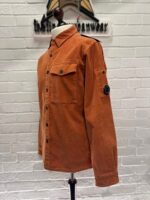 CP Company 160A long sleeve winter corduroy shirt in Orange - Image 7