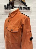CP Company 160A long sleeve winter corduroy shirt in Orange - Image 9