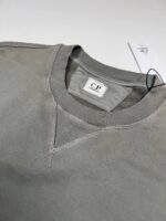 C.P. Company Diagonal Raised Fleece Quilted Crewneck Sweatshirt in Grape Leaf - Large / P2P 25” - Image 5