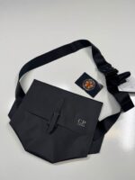 Cp Company 041A satchel type cross bag rubber reps in black