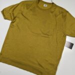 CP company 235A cotton crew neck knit tshirt in golden yellow    -    Large / p2p 23”