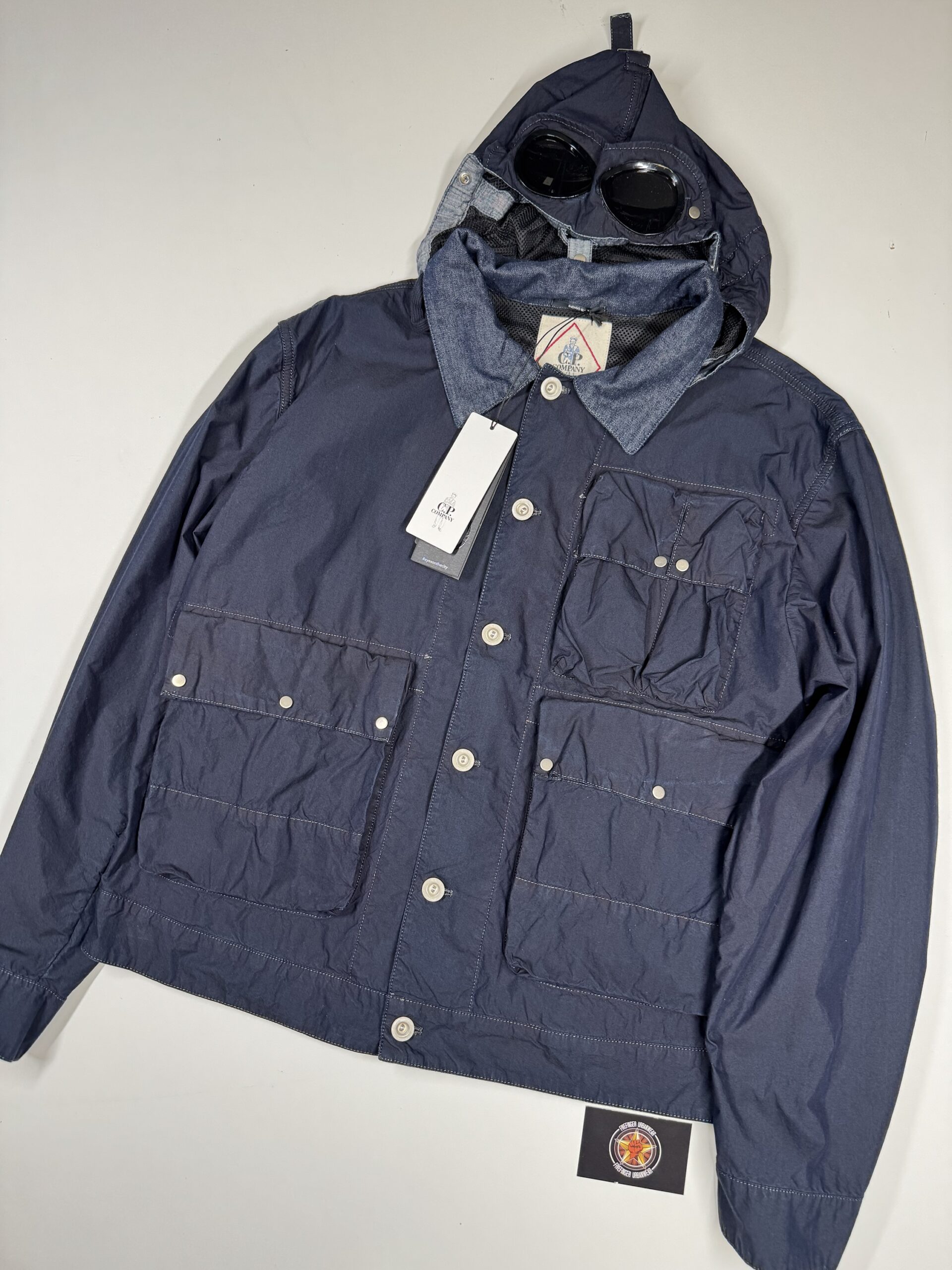 SS26 release CP COMPANY 50 fili indigo goggle Jacket in indigo 