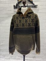 C.P. COMPANY Hooded Pullover C.P. Duffel Jacquard Coat - Green  -    Large / P2P 23” - Image 6