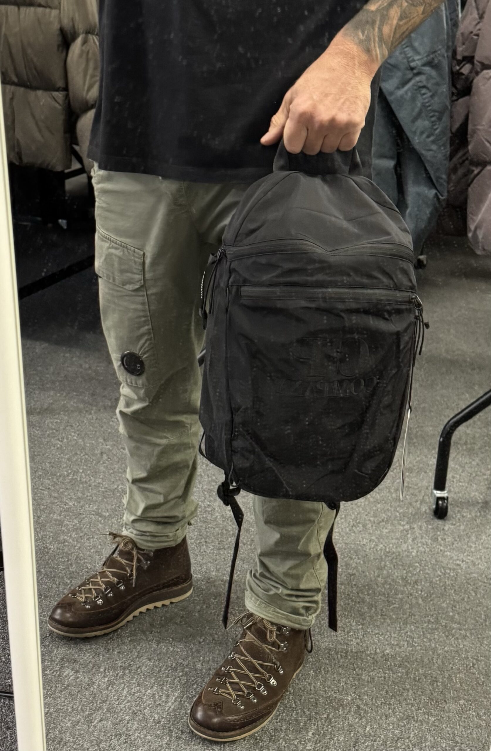 img_2457-2 C.P. COMPANY 051A Chrome - R Backpack in Black - Image 1