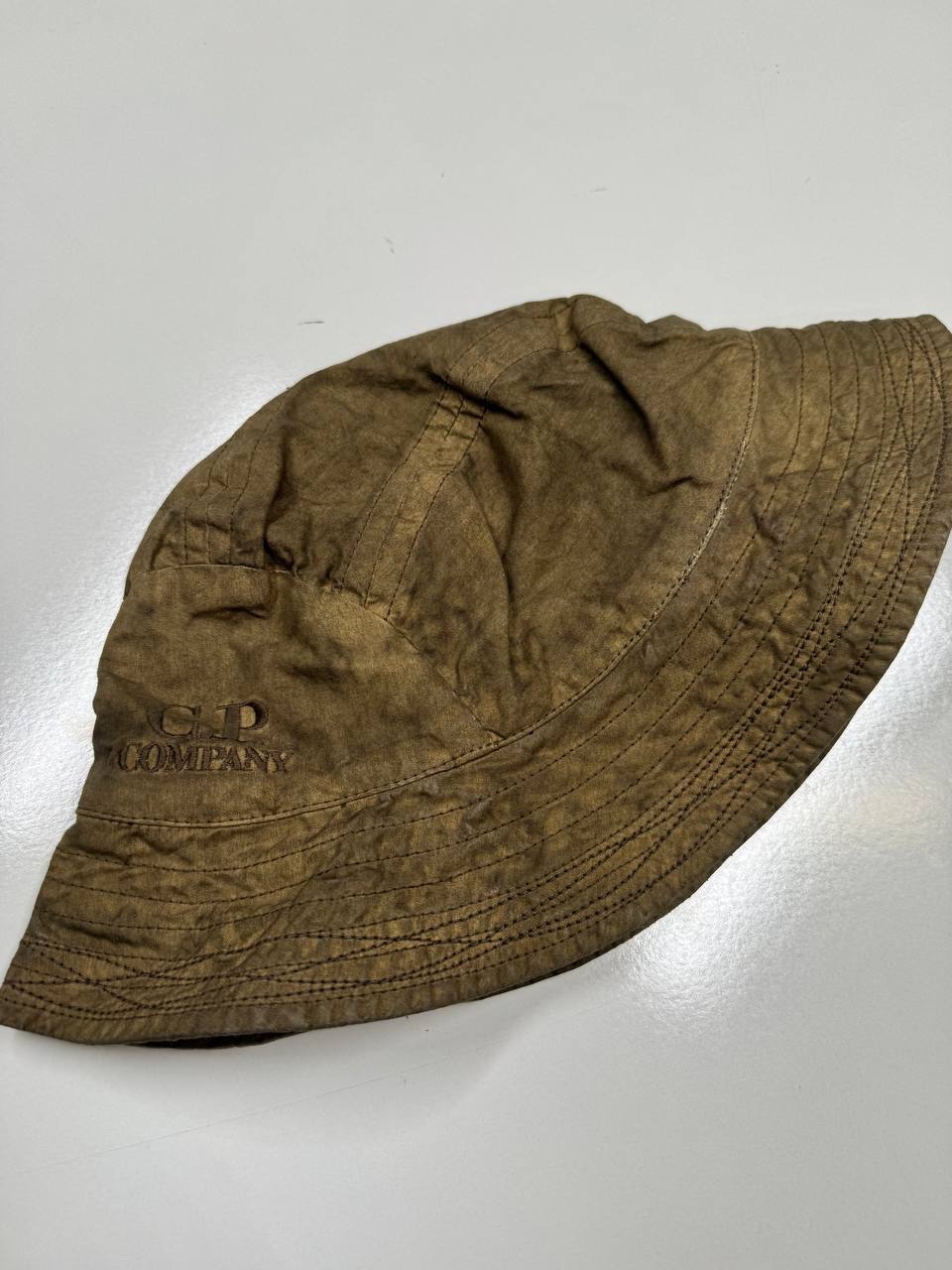 img_2733-3 C.P. Company Mens Ba-Tic Bucket Hat in Butternut - Large - Image 1