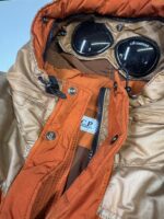 CP COMPANY 032A CHROME-R MIXED GOGGLE DOWN JACKET - PUMPKIN ORANGE - Image 6