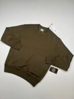 CP COMPANY 098B Diagonal Raised Fleece Crew Neck- Green  -  XS / p2p 21”