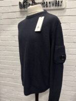 CP Company 197A Fleece Crew Neck Sweater in Navy / 888 •        Size 56 / XXXL.   / 25” - Image 6