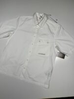 CP COMPANY 231A  popeline short sleeve shirt  in white  -  Large / p2p 22”