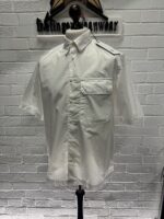 CP COMPANY 231A  popeline short sleeve shirt  in white  -  Large / p2p 22” - Image 4