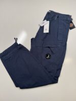 CP Company 276A Cotton Gabardine Cargo Pants  in Blue