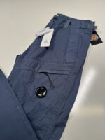 CP Company 276A Cotton Gabardine Cargo Pants  in Blue - Image 3