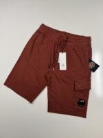 CP Company 069A Light Fleece Bermuda Shorts in Brick