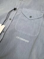 CP COMPANY 065A 50 Fili Pocket Shirt in Blue  -        Large / P2P 22” - Image 2