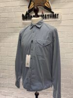 CP COMPANY 065A 50 Fili Pocket Shirt in Blue  -        Large / P2P 22” - Image 6