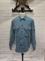CP Company 072A  long sleeve winter corduroy shirt in Light Blue - Image 4
