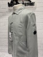 CP Company broken linen/cotton overshirt in grey -    Large / p2p 22.5” - Image 6