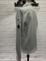 CP Company broken linen/cotton overshirt in grey -    Large / p2p 22.5” - Image 7