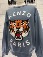 Mens Kenzo Lucky Tiger Embroidered Sweatshirt  in blue - Image 8