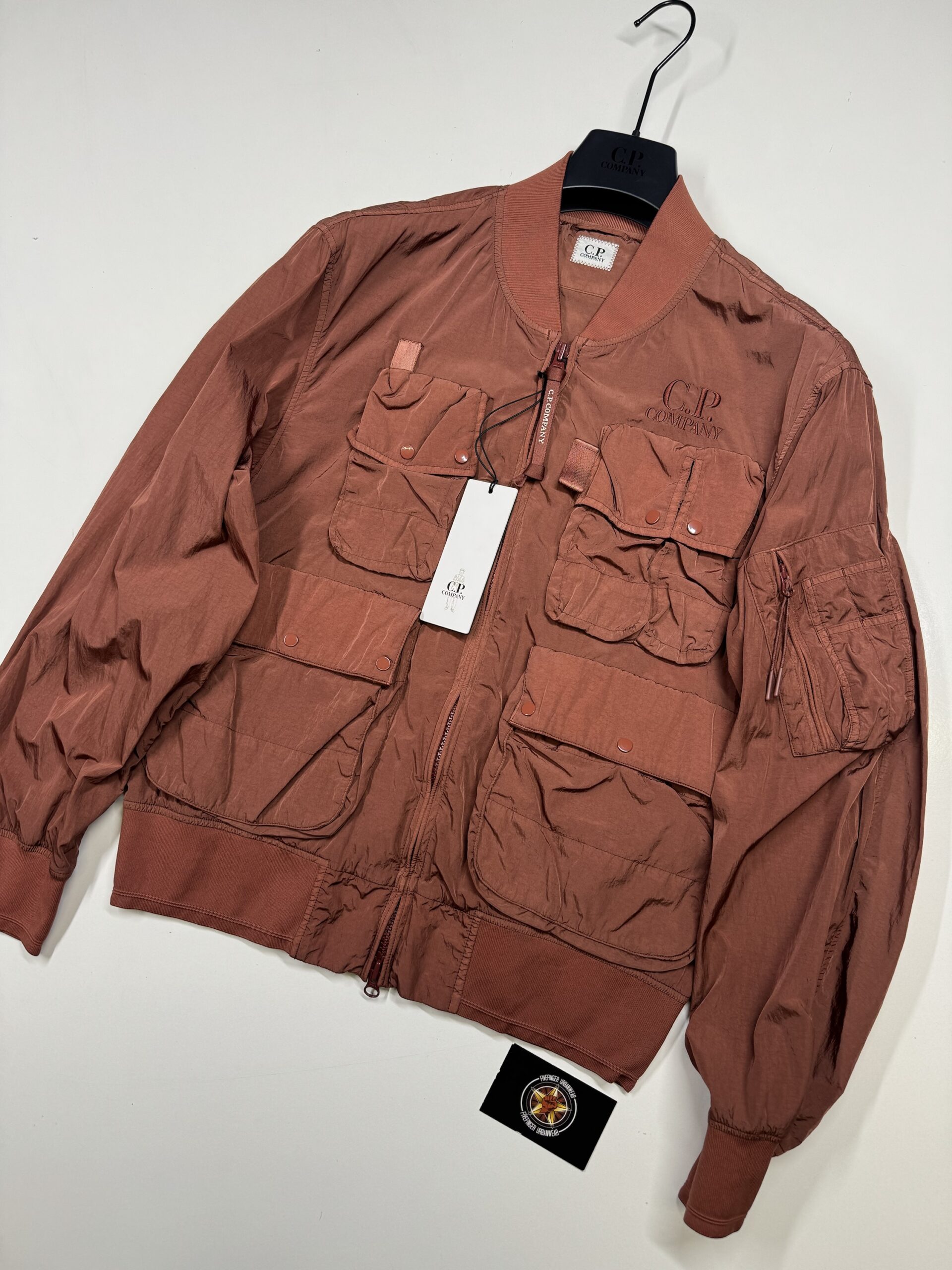 img_0072-3 CP COMPANY 010A Chrome R multi pocket Jacket in sable brown / 598 - Small / 20” P2P - Image 1