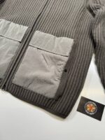 CP COMPANY lens cardigan in lambswool Mixed  in Olive Night Green    Size 54 / XXL / P2P. 24.5” - Image 2