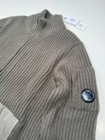CP COMPANY lens cardigan in lambswool Mixed  in Olive Night Green    Size 54 / XXL / P2P. 24.5” - Image 6