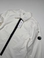CP COMPANY 125A ORGANIC GABARDINE ZIPPED  OVERSHIRT IN WHITE - Image 3