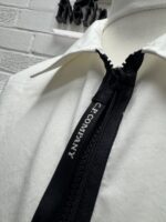 CP COMPANY 125A ORGANIC GABARDINE ZIPPED  OVERSHIRT IN WHITE - Image 5