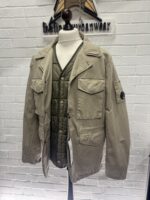CP Company 277A  50 FILI Rubber 2 in 1 Lens Jacket in silver sage  - Size 56 / 3XL. / 26” P2P  outer - Image 9