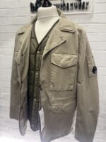 CP Company 277A  50 FILI Rubber 2 in 1 Lens Jacket in silver sage  - Size 56 / 3XL. / 26” P2P  outer - Image 7