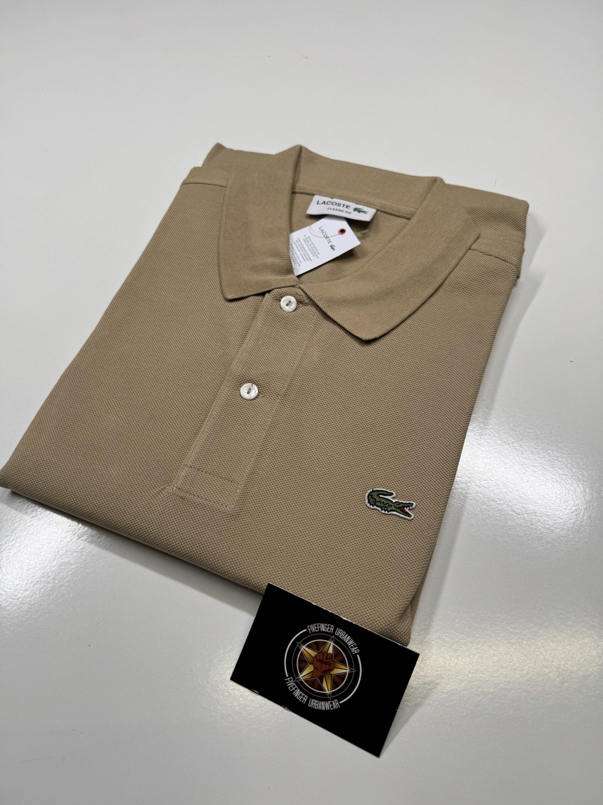 img_1671 Lacoste Polo S/S L1212 Classic Fit Polo - Beige - Image 1