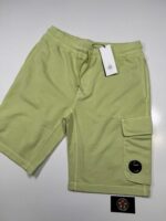 CP Company 101B Bermuda shorts in Cotton  diagonal fleece Light Green  -  XXXL. / w40” - Image 5