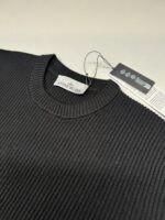 Stone Island Crew neck wool ribbed sweater in black   -   XXL / P2P 24” - Image 2