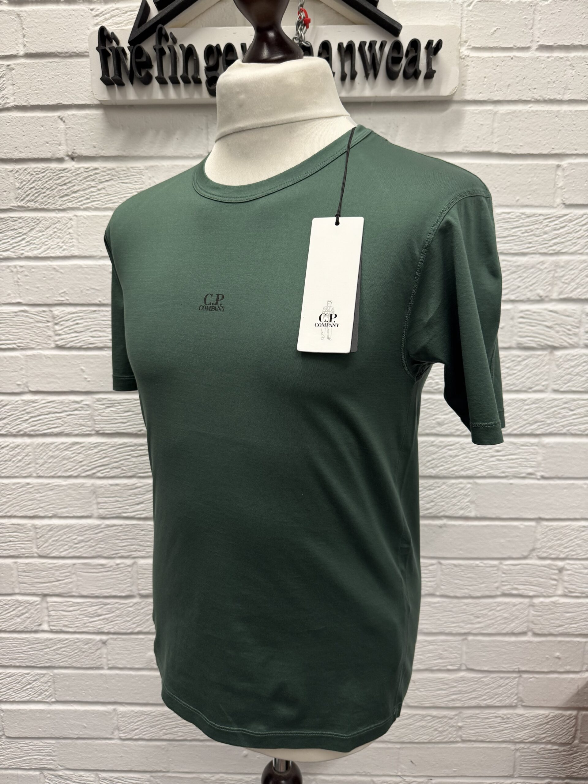 img_2221-2 CP Company 088A Mercerized Light Jersey 70/2 T-Shirt - Duck Green - XS. / 19” P2P - Image 1