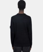 Stone Island Crew neck wool ribbed sweater in black   -   XXL / P2P 24” - Image 9
