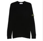 Stone Island Crew neck wool ribbed sweater in black   -   XXL / P2P 24” - Image 8