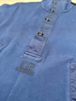 CP Company 288A  Brushed Diagonal Fleece Sweatshirt in Blue - Image 3