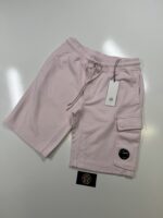 CP Company 101A Bermuda shorts in Cotton  diagonal fleece - Soft Pink