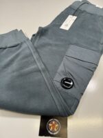 CP Company 273A sweatpants in Brushed Emerized Diagonal Fleece  Colour - Grey Blue / 871 - Image 2