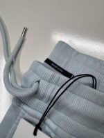 CP Company 100A Cotton  Diagonal Fleece Lens pocket sweatpants  in Sky Blue - Image 3