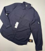 CP COMPANY 299A WOOL GABARDINE SHIRT IN NAVY. - Image 2