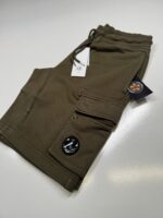 CP Company 101A Bermuda shorts in Cotton  diagonal fleece - DK green - Image 5