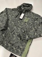 CP Company 278A Inca Print Short Goggle Jacket in Dk Green - Image 3