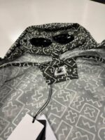 CP Company 278A Inca Print Short Goggle Jacket in Dk Green - Image 5