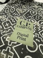 CP Company 278A Inca Print Short Goggle Jacket in Dk Green - Image 6
