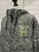 CP Company 278A Inca Print Short Goggle Jacket in Dk Green - Image 8