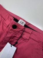 C.P COMPANY 200A SATIN STRETCH CARGO SHORTS IN RED BUD - Image 3