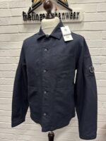 CP Company 277A  Cotton/Linen overshirt in Navy - Image 4